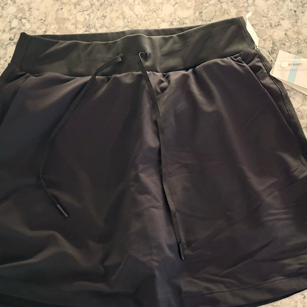 Zella Black Skirt with Drawstring Waist